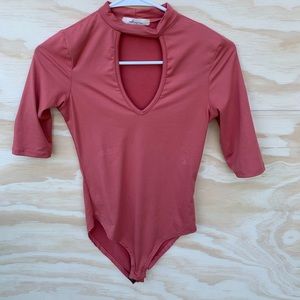 peach bodysuit